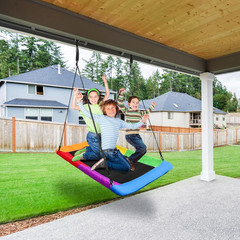 60″ Saucer Swing for Kids – 700Lbs Big Platform Tree Glider Therapy – Adjustable
