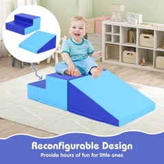 Step and Slide Climber for Infants and Toddlers Baby Soft Foam Structure Blocks