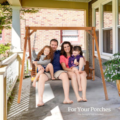 Sturdy 660 LBS Wooden Swing Frame with Extra Support for Indoor & Outdoor Use