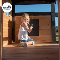 Canyon Creek Cedar Wood Swing Set with Wave Slide, Clubhouse, Play Kitchen, Picn