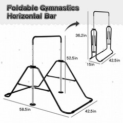 Expandable Gymnastics Bars, Adjustable Height Gymnastic Horizontal Bars | Gym…