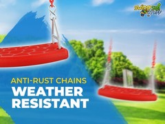 SWING SET STUFF INC. FLAT SEAT WITH 8.5 FT COATED CHAIN RED fun outside 0311