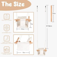 NEW Baby Toddler Swing Seat Indoor Outdoor Canvas Tree Swing with Safety Belt