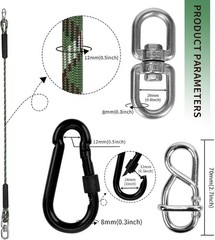 Tree Swing Hanging Straps Adjustable 87″ Heavy Duty Rope Kit Outdoor Play