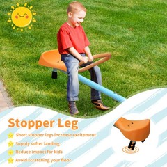 Outdoor Kids Spinning Seesaw Sit & Spin Teeter Totter Playground Equipment
