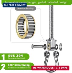 SELEWARE Heavy Duty Swing Hangers with Silent Bearings, 1500LB Capacity Stainles