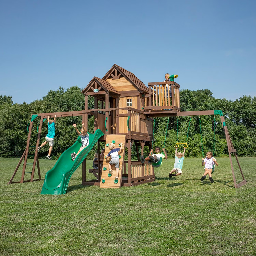 Backyard Discovery Skyfort II Cedar Swing Set/PlaySet FREE SHIPPING NEW
