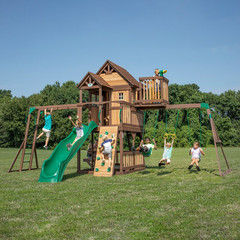 Backyard Discovery Skyfort II Cedar Swing Set/PlaySet FREE SHIPPING NEW