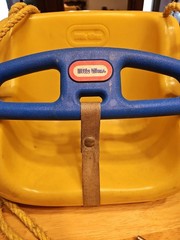 Little Tikes Vintage 1983 Toddler Swing Seat Yellow & Blue with Safety Belt