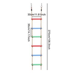 Climbing Rope Ladder Hanging Playground Obstacles for Boys and Girls Kids