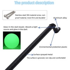 Set of 2 Playground Safety Handles Glow-in-The-Dark 17″ Metal Non-Slip Solid …