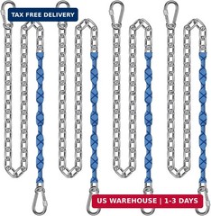 BeneLabel 4Pcs 65″ Stainless Steel Swing Chains with Quick Connect Hooks 1000 lb