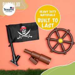 Playground Accessories for Kids Outdoor Playset with Pirate Ship Playhouse Wheel
