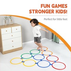 Hopscotch Rings, 2-Set – 20 Round Hoops (11-inch) + 30 11″ Hoop – 2 Set