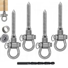 4 Heavy Duty Swing Hangers Permanent Anti Rust Bearing, 180 Swing Hardware, 1…