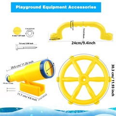 4 Pcs Kids Playground Accessories Outdoor Plastic Steering Playset Wheel Tele…
