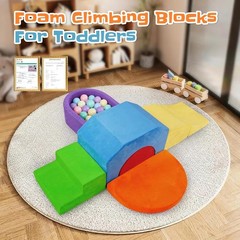 6 PCS Foam Climbing Blocks for Toddler Growth – Safe Indoor Play Set