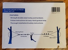 CTSC Zip Line Kit with Brake, Seat, Parents Lock, 95 foot, holds up to 250lbs