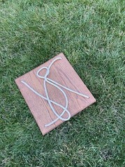 Amish made Wooden Tree Swing Seat Rope Pine Wood Swing Set 17.5×16.5″