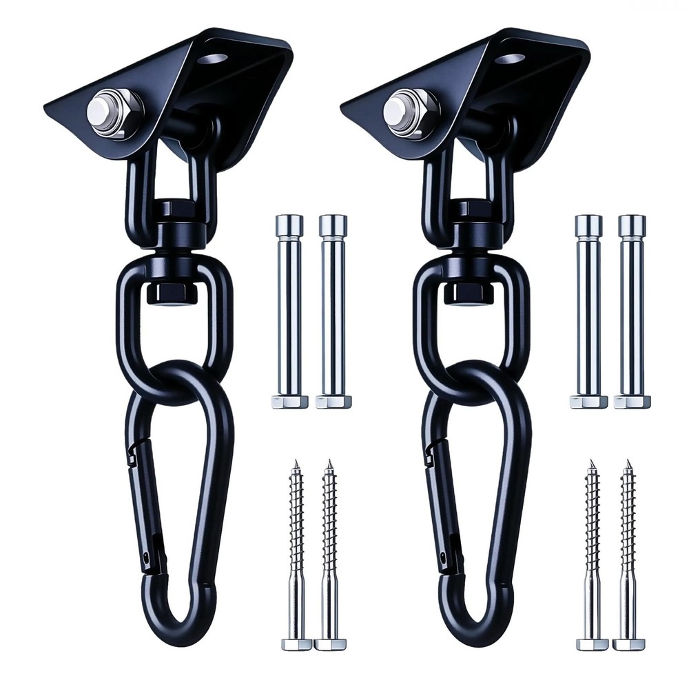 Hammock Hanging Kit, 360° Rotating Heavy Duty Swing Chair Hook 1200 lbs Cap