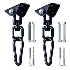 Hammock Hanging Kit, 360° Rotating Heavy Duty Swing Chair Hook 1200 lbs Cap