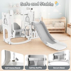 9-in-1 Toddler Slide and Swing Set Kids Indoor Outdoor Playground Playset