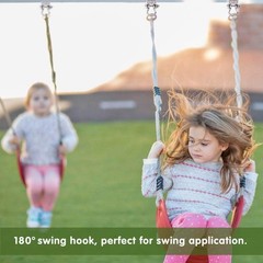 Set of 2 Heavy Duty 180° Swing Hangers, Stainless Steel Swing Hook for Ceilin…