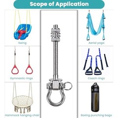 Heavy Duty Swing Hangers with Quiet Bearings, 3000 LB Capacity, Stainless Steel
