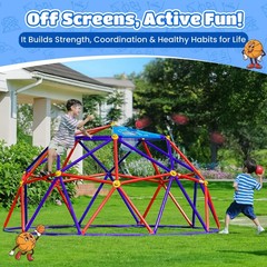 Zupapa 10FT Purple Climb Dome,Kids Gym,1000LBS Easy Assemble Outdoor Playset.