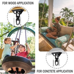 Hammock Hanging Kit, 360° Rotating Heavy Duty Swing Chair Hook 1200 lbs Cap