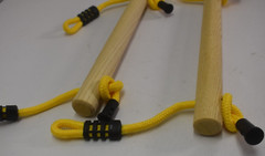 2 Pack Play Gym Wooden Bar Hanging Climbing Swing Stick Hanging Ring 15-1/2″