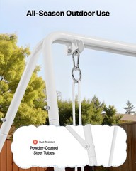 VEVOR Toddler Swing and Jumper 2 in 1 Swing Set and Bouncer A-Frame Stand Black