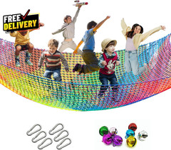 Climbing Cargo Net 6.5 X 9.8 Double Layers Playground Safety Net Kids Backyard..