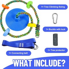 Outdoor Kids Swing Set – Includes Tree Strap & Easy Installation for Safety