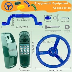 17 Pack Playground Parts & Accessories for Kids – 10Pc Colourful Rock Climbing H
