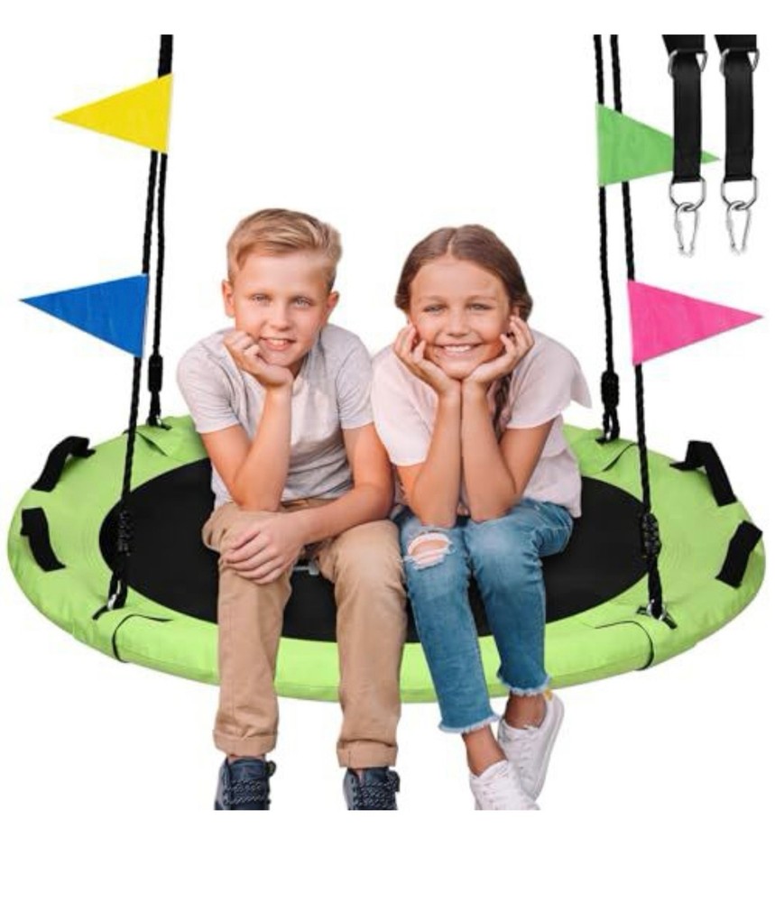 HeyZoo Tree Swing, Saucer Swing 40 Inch for Kids, 900lbs Weight Capacity, wit…
