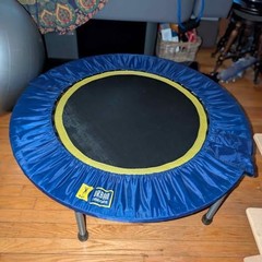 Urban Rebounding 40 inch Folding Mini Trampoline Fitness Rebounder Blue