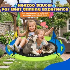 43 Inch Tree Swing, 900lbs Weight Capacity Saucer Swing Sets for Kids & Adult…