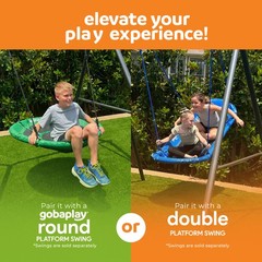 gobaplay Outdoor Swing Set Frame with Bars & gobaplay Boat Swing Platform Saucer