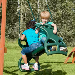 Dual-Ride Glider Swing