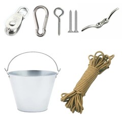 DIY Treehouse Bucket Pulley Kit for Kids – Outdoor Playground Accessory, Easy…