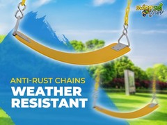 SWING SET STUFF INC COMMERCIAL RUBBER SEAT 5.5 FT COATED CHAIN (YELLOW) fun 0274
