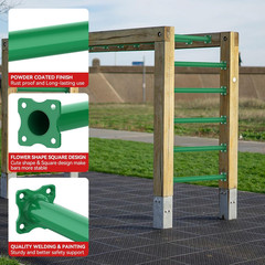 16.5 Inch Monkey Bars Kit Playground Monkey Bar Ladder Rungs for Backyard Indoor