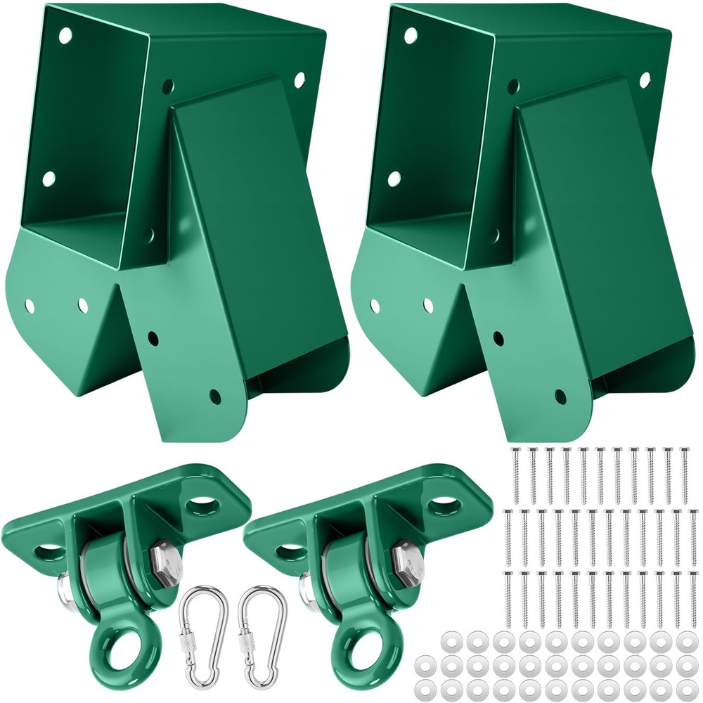 MorningRo Heavy Duty A Frame Swing Set Bracket Kit Include 2 Brackets & 2 Swi…