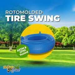 SWING SET STUFF DELUXE ROTOMOLDED TIRE BLUE playground outdoor accessories 0089