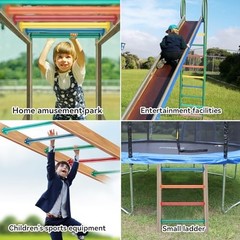 7 Colors 22 Inch Steel Monkey Bars Ladder Rungs Set for 22 Inch Long 28 Pack