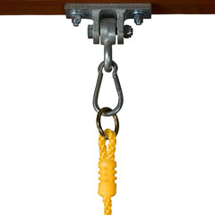 Gorilla Playsets 04-0032-B High Back Plastic Infant Swing with Yellow T Bar & Ro