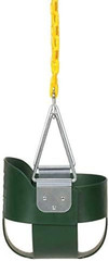 Heavy-Duty High Back Full Bucket Toddler Swing Seat | Coated Swing Chains Fully
