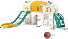 8 in 1 Toddler Slide Kids Climber Playset Indoor Outdoor Slide Playset New