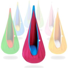 Children’s Pod Swing, Pink Blue, Indoor Outdoor